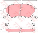 Set placute frana,frana disc LEXUS ES (VCV10_, F1, VZV21_, F2) (1989 - 1997) TRW GDB1142