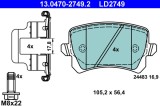 ATE 13.0470-2749.2 ATE Ceramic set placute frana,frana disc