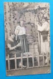 Costum popular traditional Romanesc - CP - Foto anii 1930 - Fete La Fantana