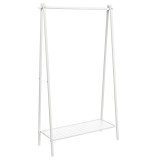 SONGMICS Suport haine cu bara si raft inferior, cadru metalic, 93x34x153 cm, alb Household NewTrend