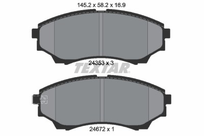 TEXTAR 2435301 set placute frana,frana disc foto