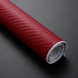 Folie colantare auto Carbon 3D - Rosu (3m x 1,27m), AVEX