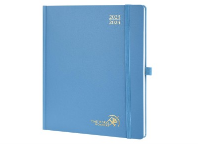 Planificator academic POPRUN 2023 2024, 26.5 x 21.5 cm, albastru - RESIGILAT foto