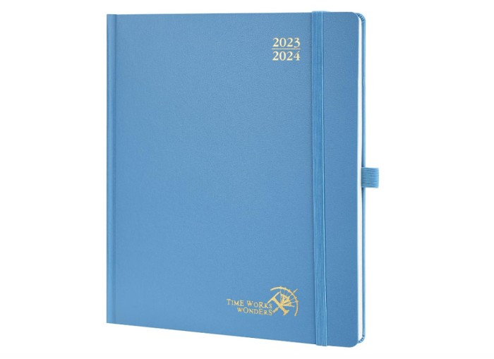 Planificator academic POPRUN 2023 2024, 26.5 x 21.5 cm, albastru - RESIGILAT