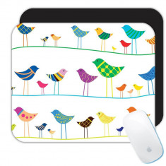 Pasari pe un fir : Cadou Mouse pad : String Animal Nature Watcher Watching Bird Lover foto