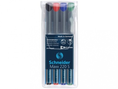 Marker OHP S fin permanent Schneider 4/set 220 0.4 mm foto