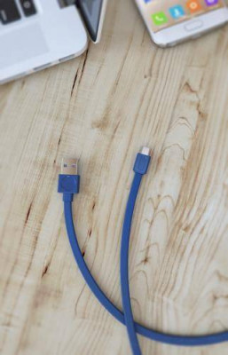 Cablu USB 2.0 - USB Type C 1.5m albastru Allocacoc foto