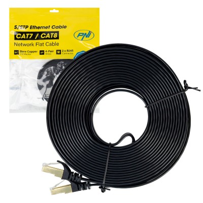 Aproape nou: Cablu de retea plat S/STP CAT7 PNI U7100B, 2 x RJ45, 4 perechi de fire foto