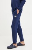 HUGO pantaloni de lounge culoarea albastru marin, neted, 50524780