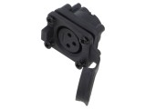 Conector XLR soclu mamă 3 pini IP65 AMPHENOL AXS 15A 133V lipire