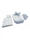Set 5 piese Baby Nest din Bumbac, model gri curcubeu unisex