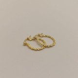 Cercei rotunzi placati cu aur Twist - diametru 2 cm, SaraTremo