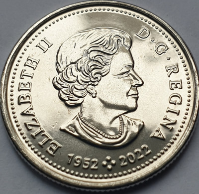 25 cents / quarter 2023 Canada ,Transition- Elizabeth II last coins foto