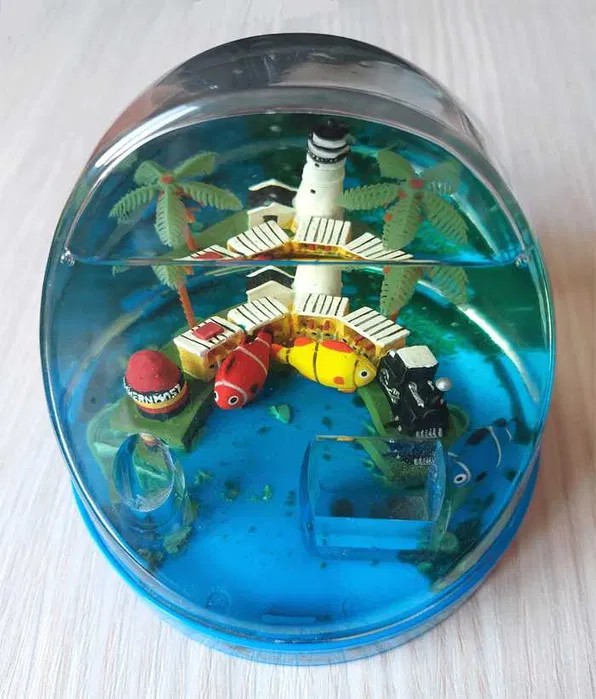 Glob cu apa si pesti mobili Key West Lighthouse, stare excelenta