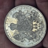 Germania TALER 1860 B , argint , detalii , luciu partial