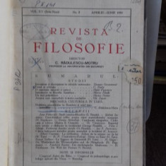REVISTA DE FILOSOFIE NR.2/1930, aprilie-iunie, articol Mircea Eliade