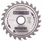 Disc circular Powermat Vidia 125 mm, 24 dinti, prindere 22,2 mm