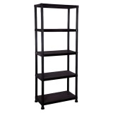 Cumpara ieftin Raft pardoseala plastic negru Romen 60x30x173 cm