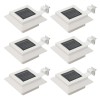 VidaXL Lămpi solare de exterior cu LED, 6 buc, alb, 12 cm, pătrat 44469