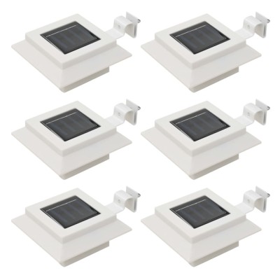 vidaXL Lămpi solare de exterior cu LED, 6 buc, alb, 12 cm, pătrat foto