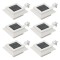 vidaXL Lămpi solare de exterior cu LED, 6 buc, alb, 12 cm, pătrat 44469