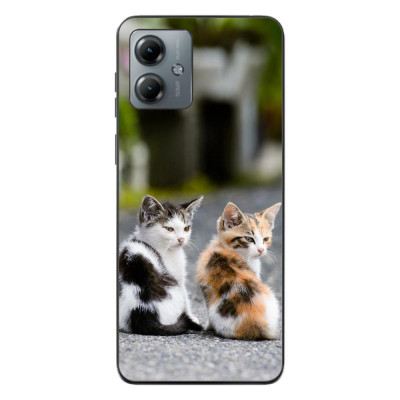 Husa compatibila cu Motorola Moto G14 Silicon Gel Tpu Model Kitties foto