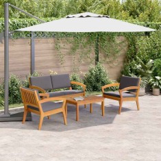 vidaXL Set bistro 4 pcs Maro 75 x 45 x 38cm Lemn masiv de acacia