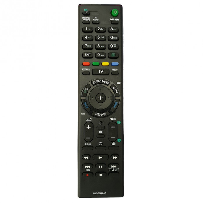Telecomanda pentru LED SONY RMT-TX100E cu Netflix, neagra cu functiile telecomenzii originale