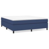 Cumpara ieftin Pat box spring cu saltea, albastru, 180x200 cm, material textil