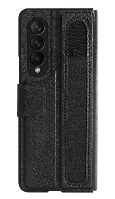 Husa Protectie Nillkin Aoge Leather Series pentru Samsung Galaxy Z Fold4, Negru foto