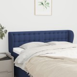 Gossi tablie de pat cu aripioare, albastru, 147x23x78/88 cm textil