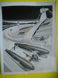 HOPCT 537 V -FOTOGRAFIE VECHE D=23 / 18 CM-AVION/AVIATIE-PROIECT PENTRU CURSE SUPER VITEZA DETROIT SUA -FOTO AGENTIA ACME NEWSPICTURES PHOTOS 1947