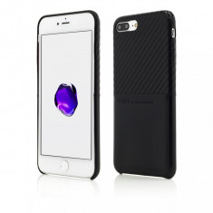 Husa Vetter pentru iPhone 8 Plus, 7 Plus, Clip-On with Card Port, Carbon Fiber Feel, Dark Gri
