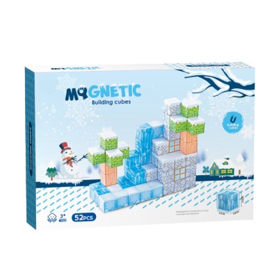 Cuburi magnetice - Iarna 52 piese (2.5 cm) PlayLearn Toys foto