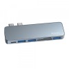 Hub USB-C Yesido HB10 pentru Apple MacBook Pro / Air, 6in1, Gri