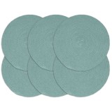 VidaXL Naproane, 6 buc., verde, 38 cm, iută, rotund