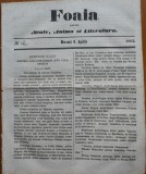 Cumpara ieftin Ziarul Foaia pentru minte , inima si literatura , nr. 12 , 1862 , Samuel Klein