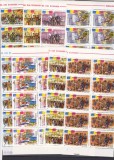 ROMANIA 1990 LP 1242 REVOLUTIA POPULARA DIN ROMANIA BLOCURI DE 10 TIMBRE MNH, Nestampilat