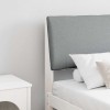VidaXL Tăblie tapițată Gri deschis 200 cm Lemn de pin masiv 879268