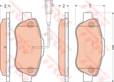 Set placute frana,frana disc FORD KA (RU8) (2008 - 2016) TRW GDB1746 foto