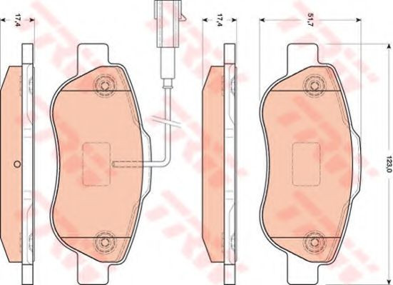 Set placute frana,frana disc FIAT FIORINO Combi (225) (2007 - 2016) TRW GDB1746