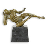 Nud - statueta erotica din bronz pe soclu din marmura BX-38, Nuduri
