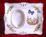 RAMA FOTO PORTELAN ENGLEZESC AYNSLEY FINE BONE CHINA MODEL COTTAGE GARDEN DECOR FLORI SI FLUTURI 13.5 CM