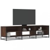 Comoda TV Gossi Stejar Maro 180x40x46 cm, Lemn Prelucrat &amp; Metal - Design Industrial, Spatiu Depozitare Amplu