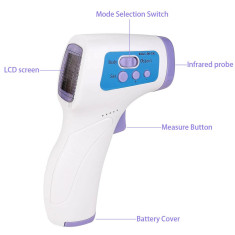 Termometru digital cu infrarosu DM300, pentru copii si adulti, mov, Gonga foto