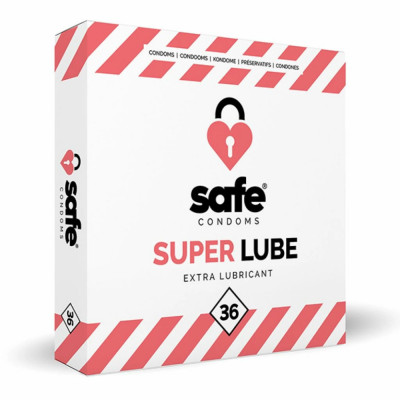 Prezerwatywy nawilżane - Safe Super Lube 36 szt foto