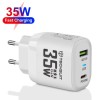 Incarcator Priza GaN, USB, Type-C, 35W - Techsuit (CHPD174) - White