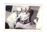 Poza mica restaurant bucatar, chelnerita, fara datare, fara identificare, Alb-Negru, Romania de la 1950, Portrete
