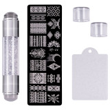 Cumpara ieftin Set Stampila Unghii + Matrita Crystal Nail Art, XY-11 - SensoPRO Milano