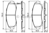 Set placute frana,frana disc HONDA CR-V III (RE) (2006 - 2012) BOSCH 0 986 494 308